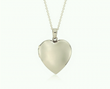 Relicario de acero inoxidable en forma de corazon